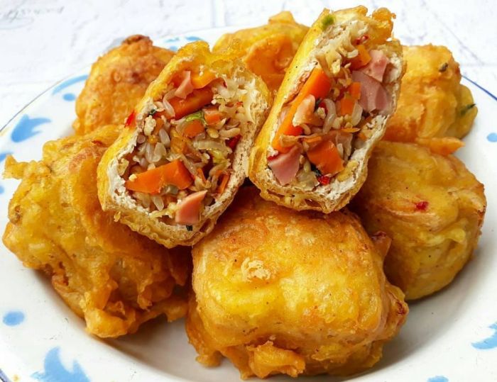 Bakwan krispi isi tauge dan wortel