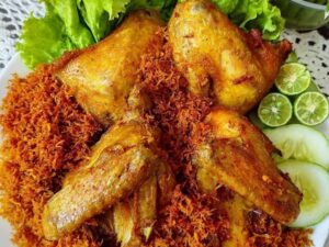 serundeng laos ayam goreng