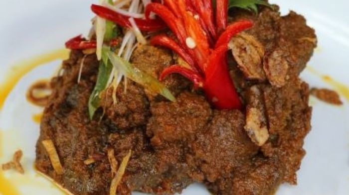 Rendang makanan daging indonesian sapi resep indonesia khas sumatera barat minuman lebaran mutton unta ayam lezat kental macam masakan proposal