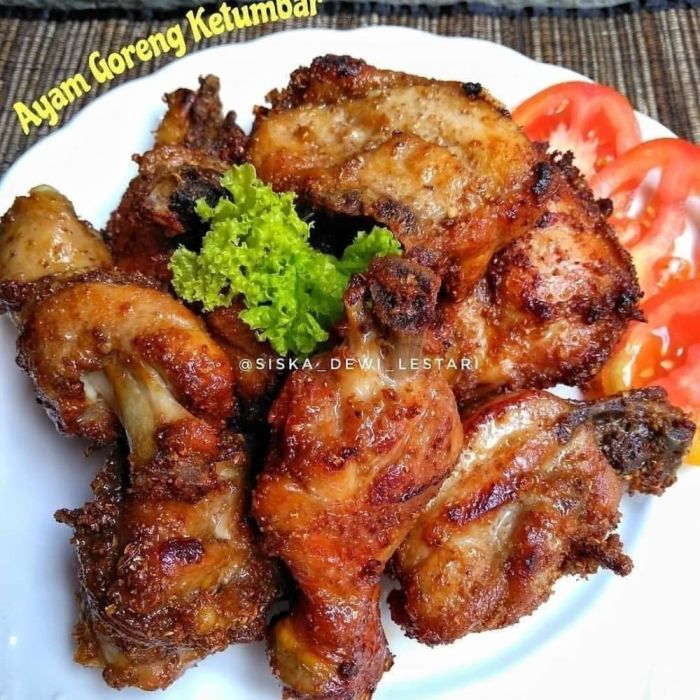 Ayam goreng kampung yang gurih
