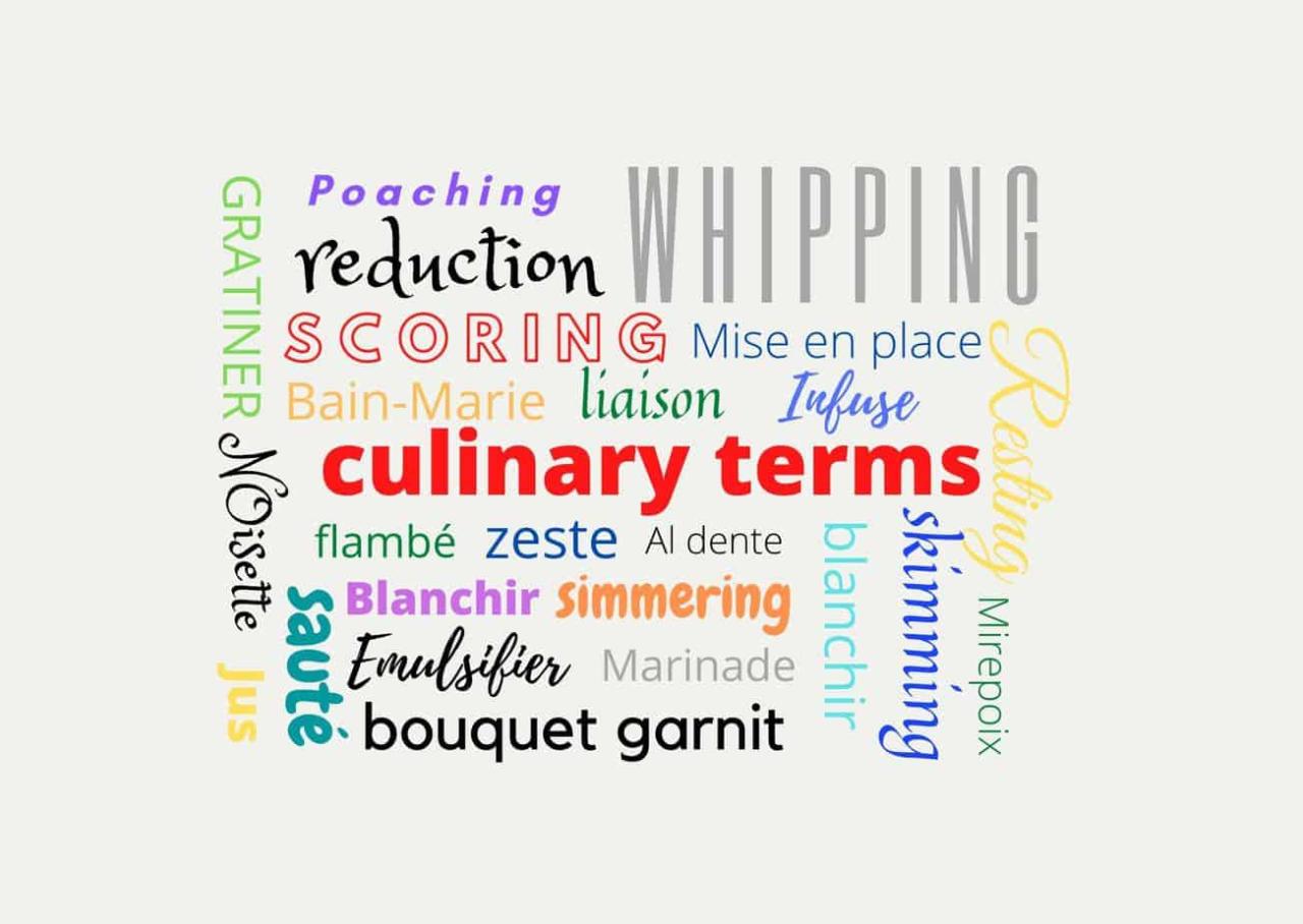 Culinary terms must know chef basic every kitchen